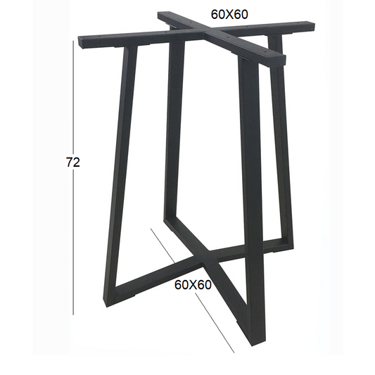 BISTRO ΒΑΣΗ ΜΕΤΑΛΛΙΚΗ ΜΕ ΡΕΓ/ΡΟΥΣ ΜΑΥΡΗ 60x60x72