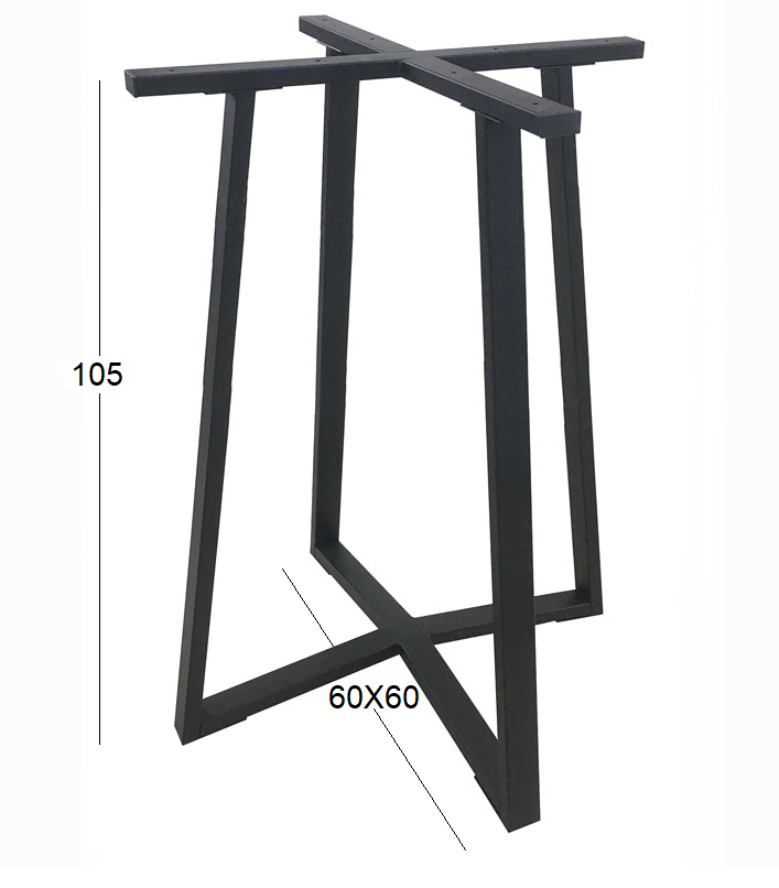 BISTRO ΨΗΛΗ ΒΑΣΗ ΜΕΤΑΛΛΙΚΗ ΜΕ ΡΕΓ/ΡΟΥΣ ΜΑΥΡΗ 60x60x105