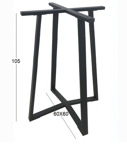 BISTRO ΨΗΛΗ ΒΑΣΗ ΜΕΤΑΛΛΙΚΗ ΜΕ ΡΕΓ/ΡΟΥΣ ΜΑΥΡΗ 60x60x105