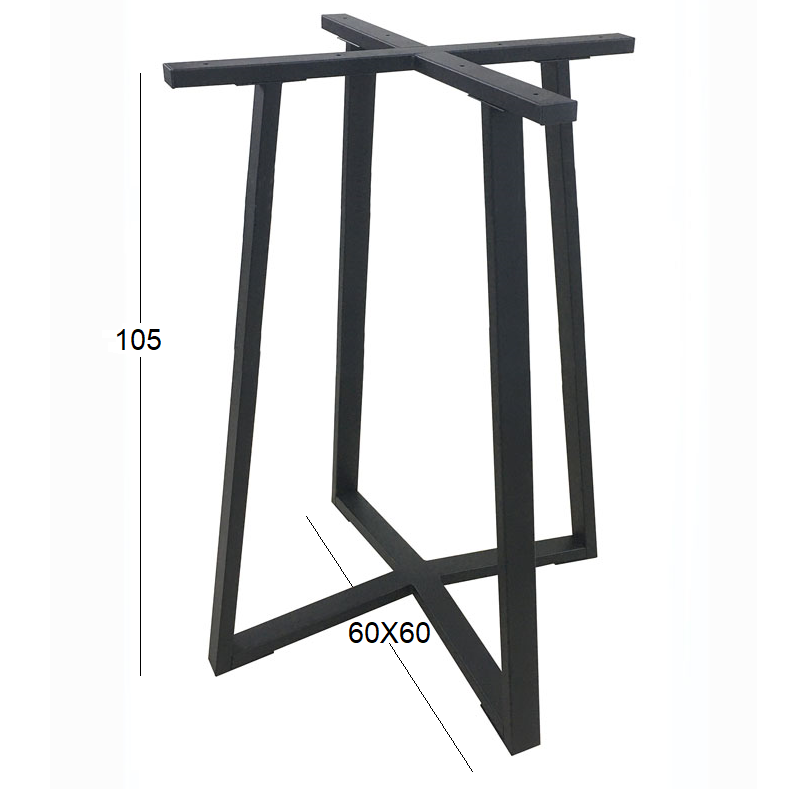 BISTRO ΨΗΛΗ ΒΑΣΗ ΜΕΤΑΛΛΙΚΗ ΜΕ ΡΕΓ/ΡΟΥΣ ΜΑΥΡΗ 60x60x105