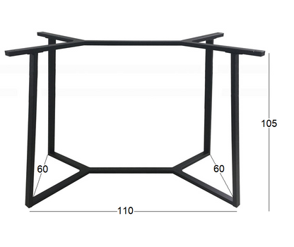 BISTRO ΨΗΛΗ ΒΑΣΗ ΜΕΤΑΛΛΙΚΗ ΜΕ ΡΕΓ/ΡΟΥΣ ΜΑΥΡΗ 110x60x105
