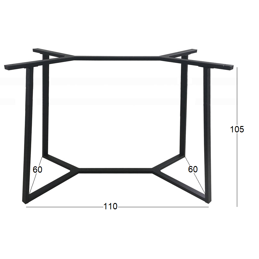 BISTRO ΨΗΛΗ ΒΑΣΗ ΜΕΤΑΛΛΙΚΗ ΜΕ ΡΕΓ/ΡΟΥΣ ΜΑΥΡΗ 110x60x105
