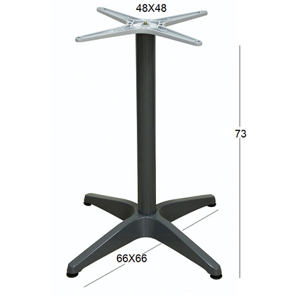 RINA 4ΝΥΧΗ (Σ/Ρ) DARK GREY ΒΑΣΗ ΑΛΟΥΜΙΝΙΟΥ ΜΕ ΡΕΓ/ΡΟΥΣ 66x66x73