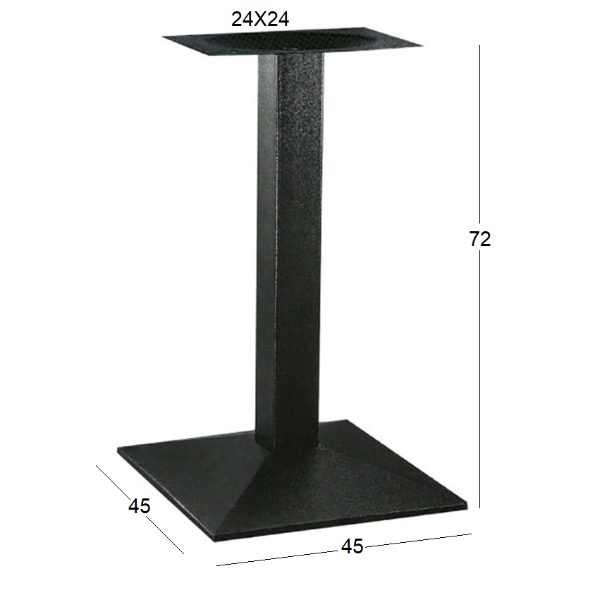 LIMA (Π/Ρ) ΒΑΣΗ ΜΕΤΑΛΛΙΚΗ ΜΕ ΡΕΓ/ΡΟΥΣ ΜΑΥΡΗ 45x45x72