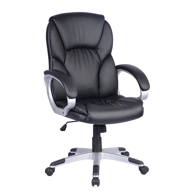 A9110 ΜΑΥΡO PU ΠΟΛΥΘΡΟΝΑ ΓΡΑΦΕΙΟΥ 65.5X69X46-108/56-118εκ.