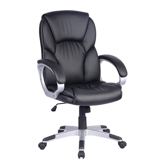 A9110 ΜΑΥΡO PU ΠΟΛΥΘΡΟΝΑ ΓΡΑΦΕΙΟΥ 65.5X69X46-108/56-118εκ.