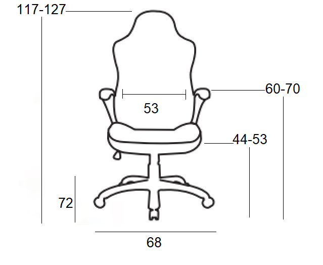 A6190 ΜΑΥΡΟ/ΚΟΚΚΙΝΟ ΠΟΛΥΘΡΟΝΑ GAMING 68Χ72X44-117/53-127εκ.