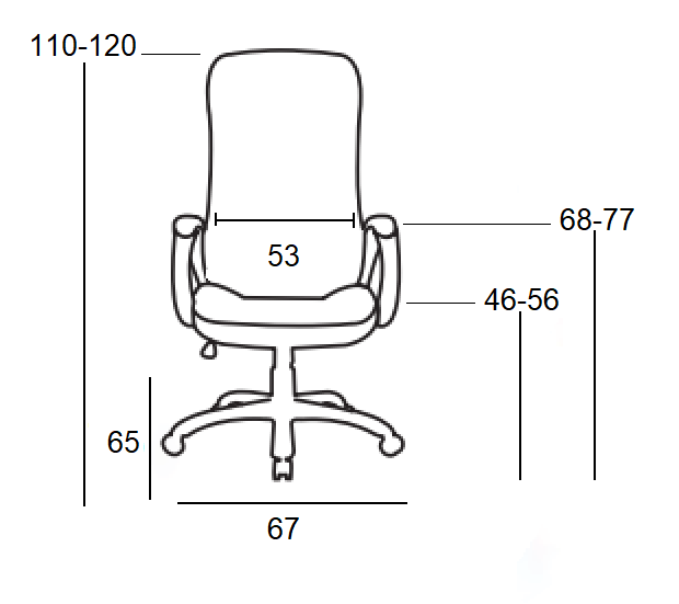 A9250 ΜΑΥΡΗ ΠΟΛΥΘΡΟΝΑ ΓΡΑΦΕΙΟΥ 67X65X46-110/56-120εκ.