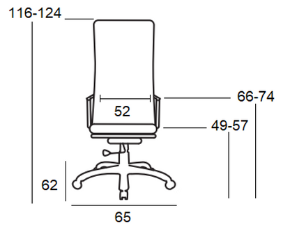 A7100 ΜΑΥΡO MESH ΠΟΛΥΘΡΟΝΑ ΓΡΑΦΕΙΟΥ 65X62X49-116/57-124εκ.