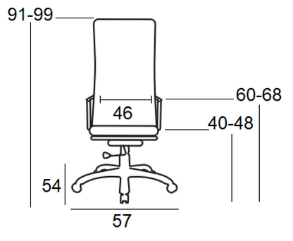 A9880 ΜΑΥΡO MESH ΠΟΛΥΘΡΟΝΑ ΓΡΑΦΕΙΟΥ 57X54X40-91/48-99εκ.
