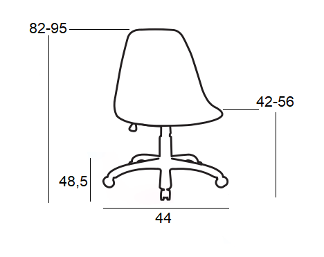 A1330 PINK PU ΚΑΡΕΚΛΑ ΓΡΑΦΕΙΟΥ 44X48.5X42-82/56-95εκ.