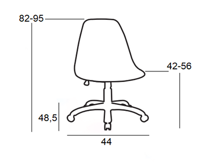 A1330 PINK PU ΚΑΡΕΚΛΑ ΓΡΑΦΕΙΟΥ 44X48.5X42-82/56-95εκ.
