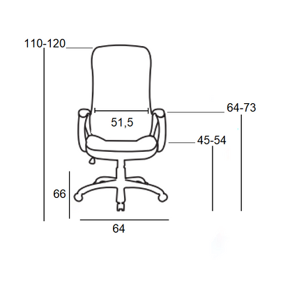 A3500 BLACK OFFICE CHAIR 64x66x45-110/54-120