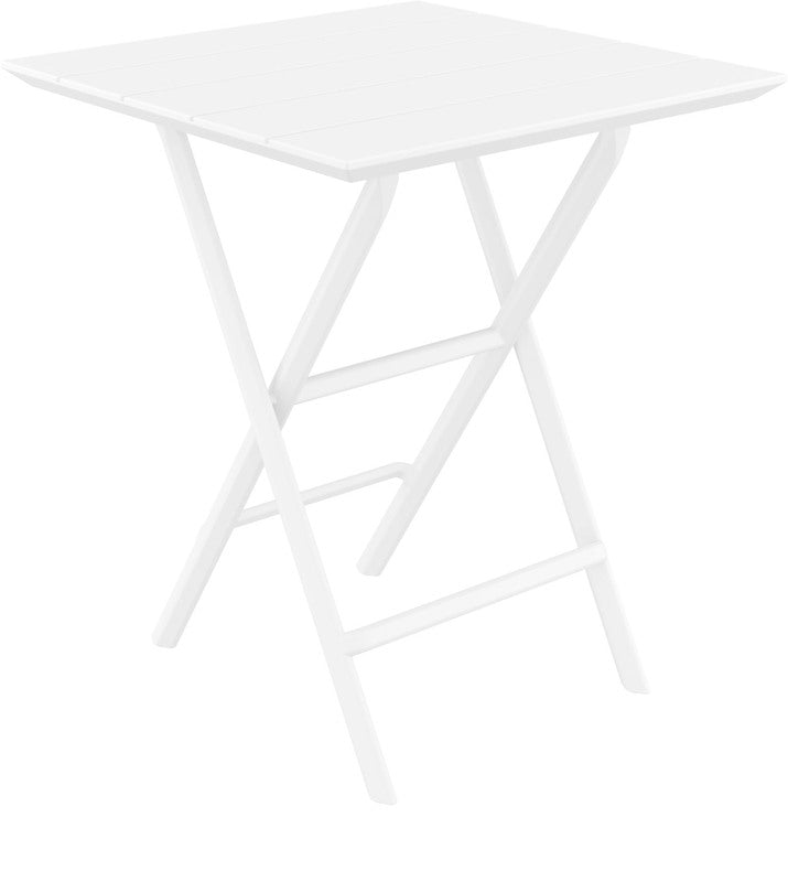 HELEN WHITE FOLDING POLYWOOD TABLE 60x60x74