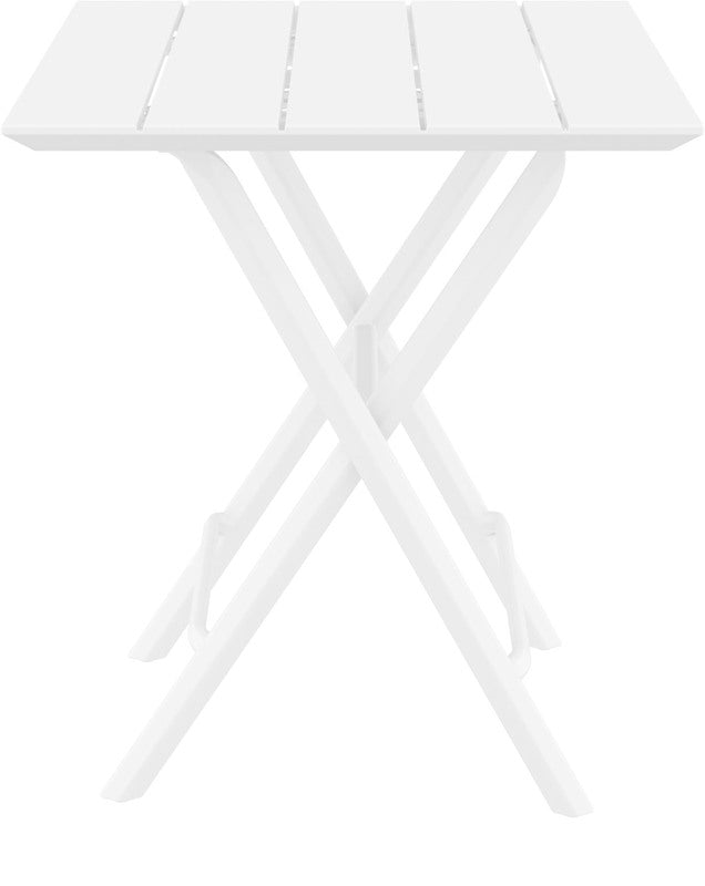 HELEN WHITE FOLDING POLYWOOD TABLE 60x60x74