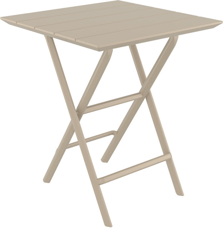 HELEN TAUPE FOLDING POLYWOOD TABLE 60x60x74