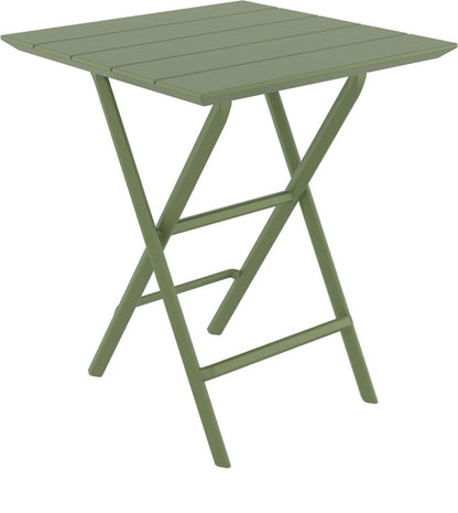 HELEN OLIVE GREEN FOLDING POLYWOOD TABLE 60x60x74