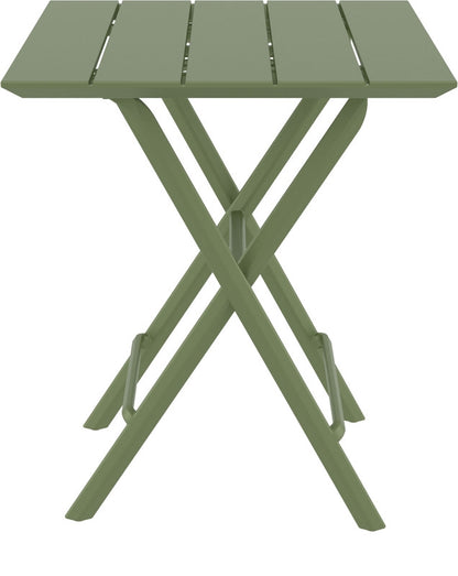 HELEN OLIVE GREEN FOLDING POLYWOOD TABLE 60x60x74