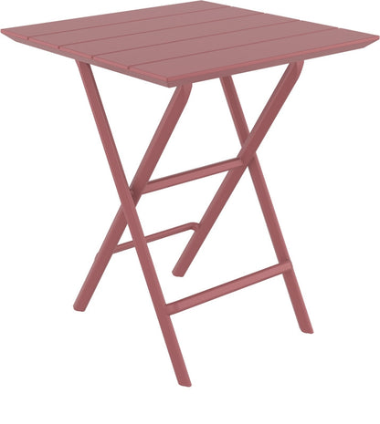 HELEN MARSALA FOLDING ALUMINIUM TABLE 60x60x74