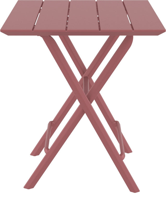 HELEN MARSALA FOLDING ALUMINIUM TABLE 60x60x74