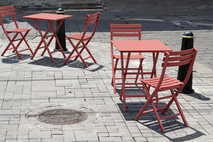 HELEN MARSALA FOLDING ALUMINIUM TABLE 60x60x74
