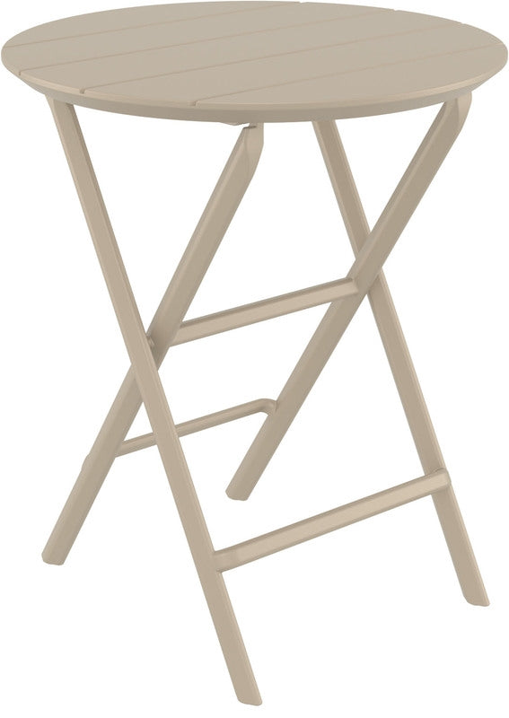 HELEN TAUPE FOLDING TABLE POLYPROPYLENE Φ60x74