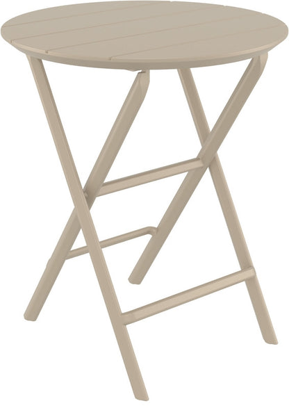 HELEN TAUPE FOLDING TABLE POLYPROPYLENE Φ60x74