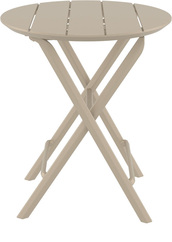 HELEN TAUPE FOLDING TABLE POLYPROPYLENE Φ60x74