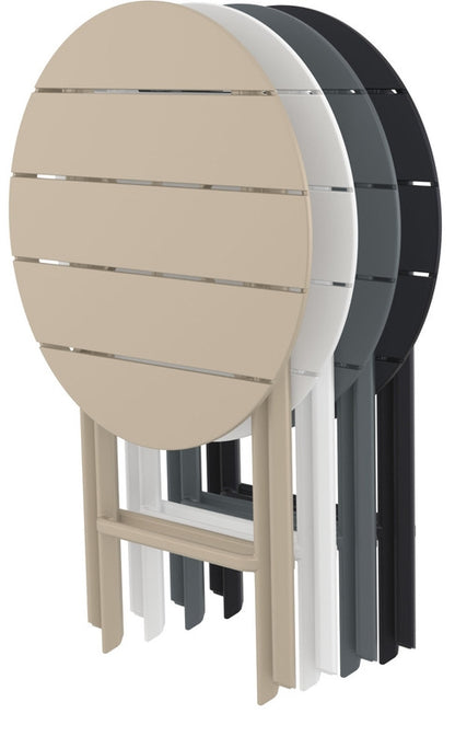 HELEN TAUPE FOLDING TABLE POLYPROPYLENE Φ60x74
