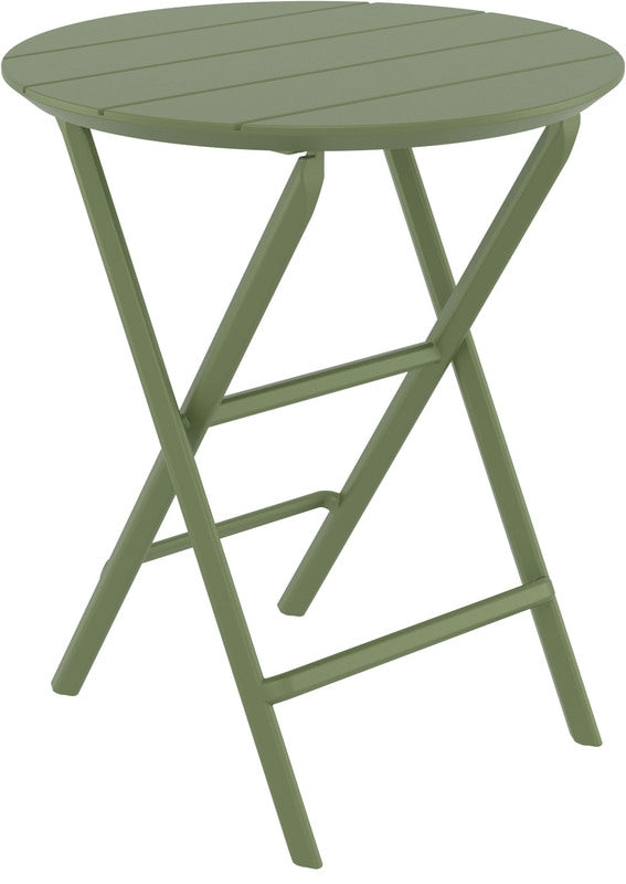 HELEN OLIVE GREEN FOLDING POLYWOOD TABLE Φ60x74