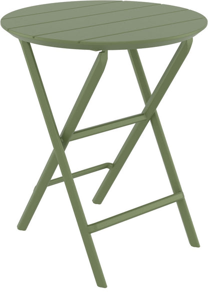 HELEN OLIVE GREEN FOLDING POLYWOOD TABLE Φ60x74
