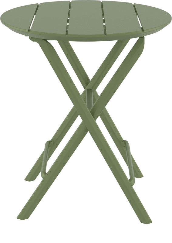 HELEN OLIVE GREEN FOLDING POLYWOOD TABLE Φ60x74
