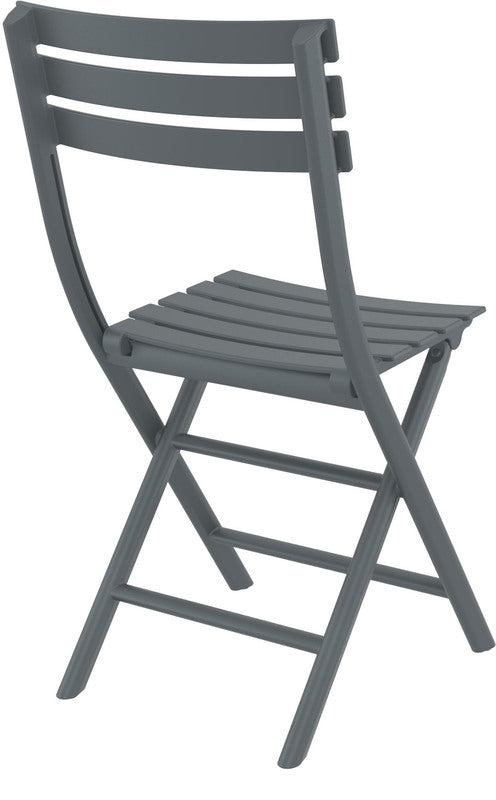 HELEN FOLDING DARK GREY ALUMINIUM CHAIR 42x47x83