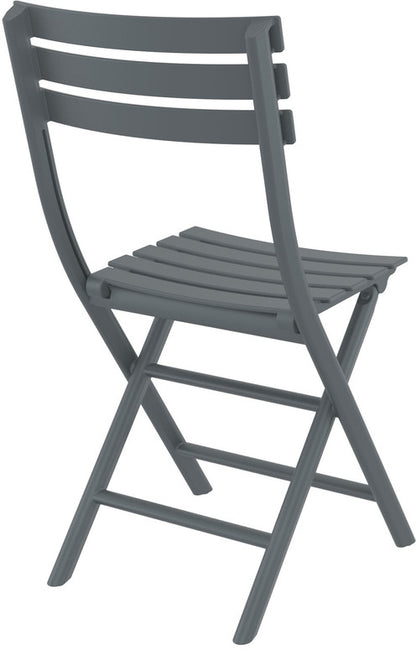 HELEN FOLDING DARK GREY ALUMINIUM CHAIR 42x47x83