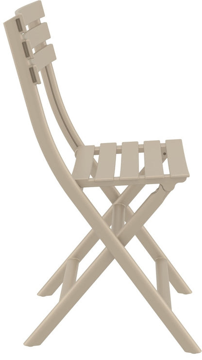 HELEN FOLDING CHAIR TAUPE POLYPROPYLENE 42x47x83
