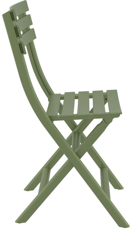 HELEN FOLDING OLIVE GREEN POLYPROPYLENE CHAIR 42x47x83