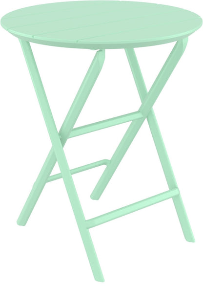 HELEN OPALINE GREEN FOLDING POLYWOOD TABLE Φ60x74