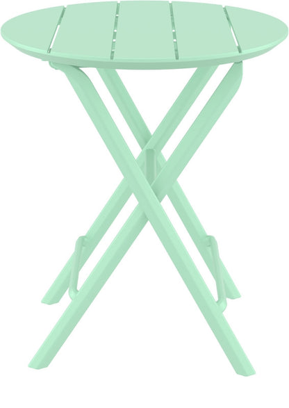 HELEN OPALINE GREEN FOLDING POLYWOOD TABLE Φ60x74