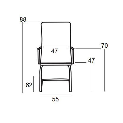 Πολυθρόνα Αναμονής 2 Τμχ A8250 Μαύρο ΡU 55x62x47-88