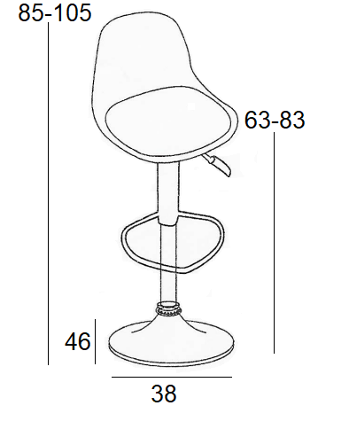 BAR88 GREY ΥΦΑΣΜΑ(Σ2)ΣΚΑΜΠΟ ΜΕ ΑΜΟΡΤΙΣΕΡ 38Χ46Χ105εκ.