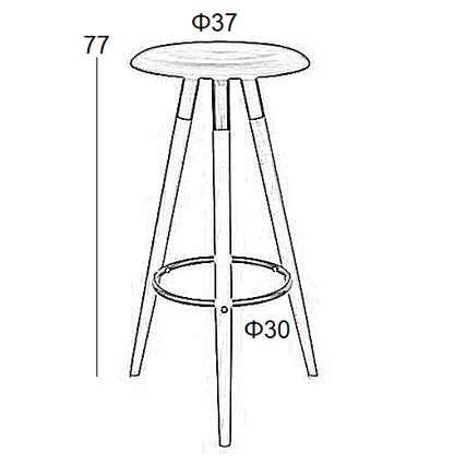 LOFT ΣΚΑΜΠΟ ΛΕΥΚΟ ΧΩΡΙΣ ΠΛΑΤΗ Φ37x77