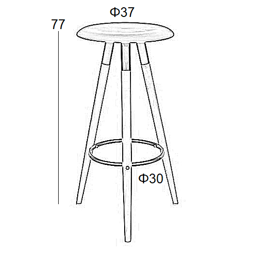 LOFT ΣΚΑΜΠΟ ΛΕΥΚΟ ΧΩΡΙΣ ΠΛΑΤΗ Φ37x77