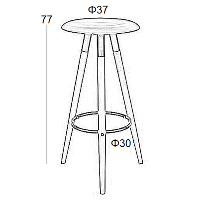 LOFT ΣΚΑΜΠΟ ΛΕΥΚΟ ΧΩΡΙΣ ΠΛΑΤΗ Φ37x77