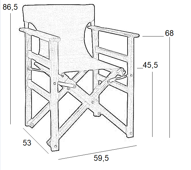 TORINO ΚΑΡΥΔΙ ΣΚΗΝΟΘΕΤΗ ΜΕ ΜΑΥΡΟ TEXTILENE 600gr 59.5x53x45.5-86.5
