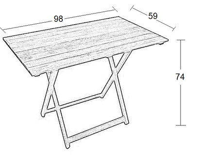 ΠΗΧΑΚΙ ΚΑΡΥΔΙ ΤΡΑΠΕΖΙ ΟΞΥΑΣ ΠΤΥΣΣ/ΝΟ 98x59x74