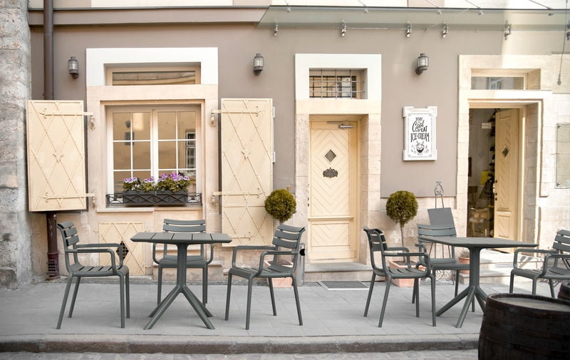 PARIS DARK GREY ΤΡΑΠΕΖΙ ΠΟΛ/ΝΙΟΥ 80x80x74