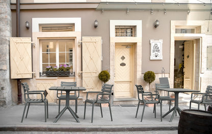 PARIS DARK GREY ΤΡΑΠΕΖΙ ΠΟΛ/ΝΙΟΥ 80x80x74