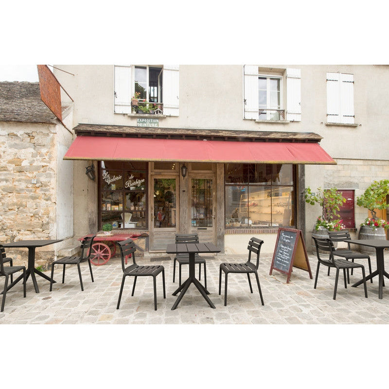 PARIS BLACK ΤΡΑΠΕΖΙ ΠΟΛ/ΝΙΟΥ 70x70x74