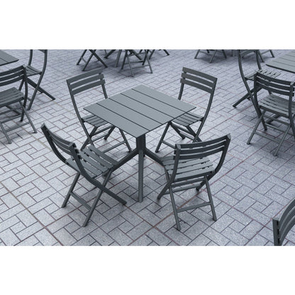 PARIS DARK GREY ΤΡΑΠΕΖΙ ΠΟΛ/ΝΙΟΥ 70x70x74