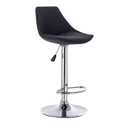 Σκαμπό Μπαρ 2 Τμχ Bar88 Black/Grey Ύφασμα 38x46x105